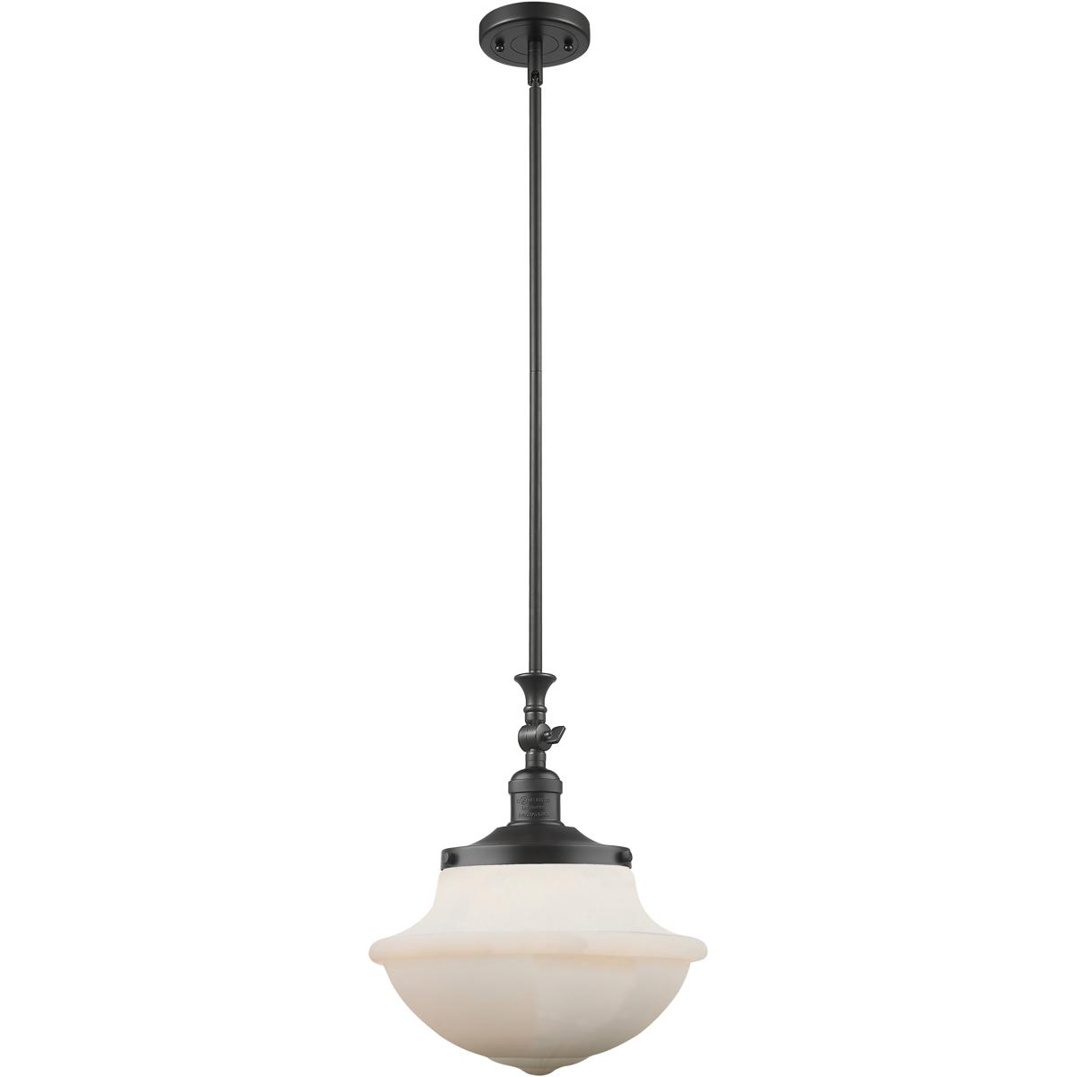 Innovations Lighting 206-BK-G541-LED Franklin Restoration Oxford LED 12 inch Matte Black Mini Pendant Ceiling Light in Matte White, Franklin Restorati