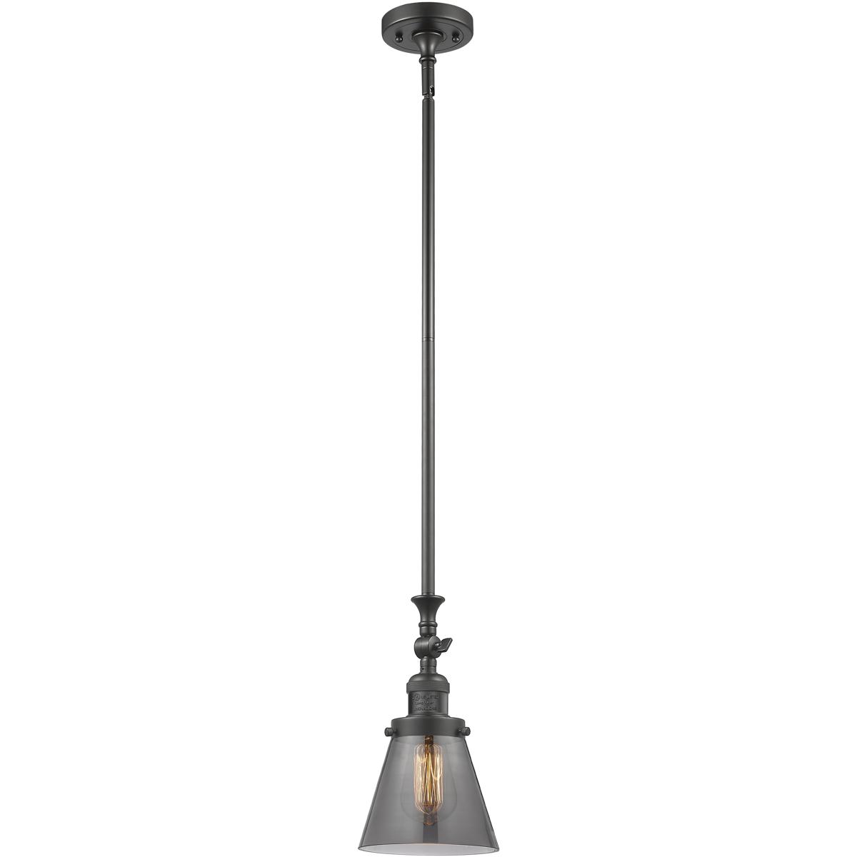 Innovations Lighting 206-OB-G63 Franklin Restoration Cone 1 Light 6 inch Oil Rubbed Bronze Mini Pendant Ceiling Light in Incandescent, Plated Smoke, F