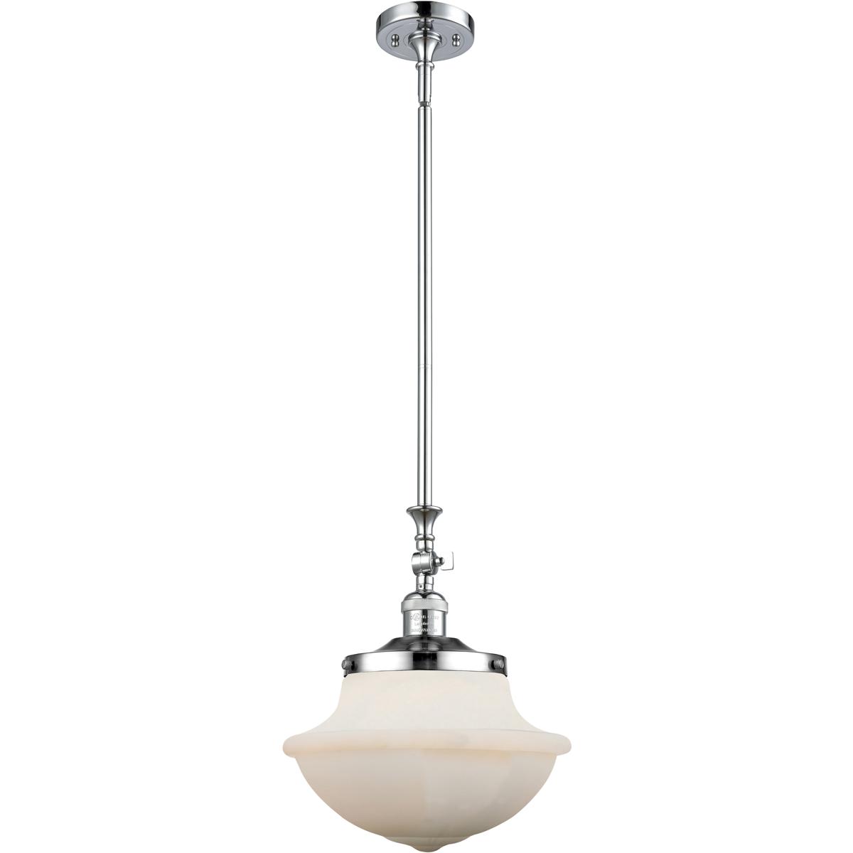Innovations Lighting 206-PC-G541 Franklin Restoration Oxford 1 Light 12 inch Polished Chrome Mini Pendant Ceiling Light in Incandescent, Matte White,