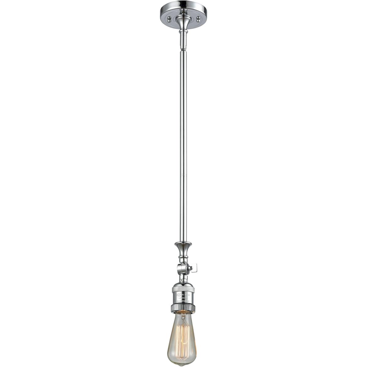 Innovations Lighting 206-PC Franklin Restoration Bare Bulb 1 Light 4 inch Polished Chrome Mini Pendant Ceiling Light in Incandescent