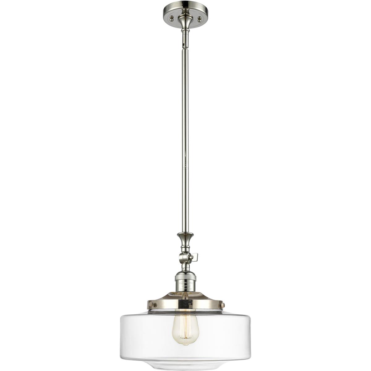 Innovations Lighting 206-PN-G692-12-LED Franklin Restoration Bridgeton LED 12 inch Polished Nickel Mini Pendant Ceiling Light in Clear