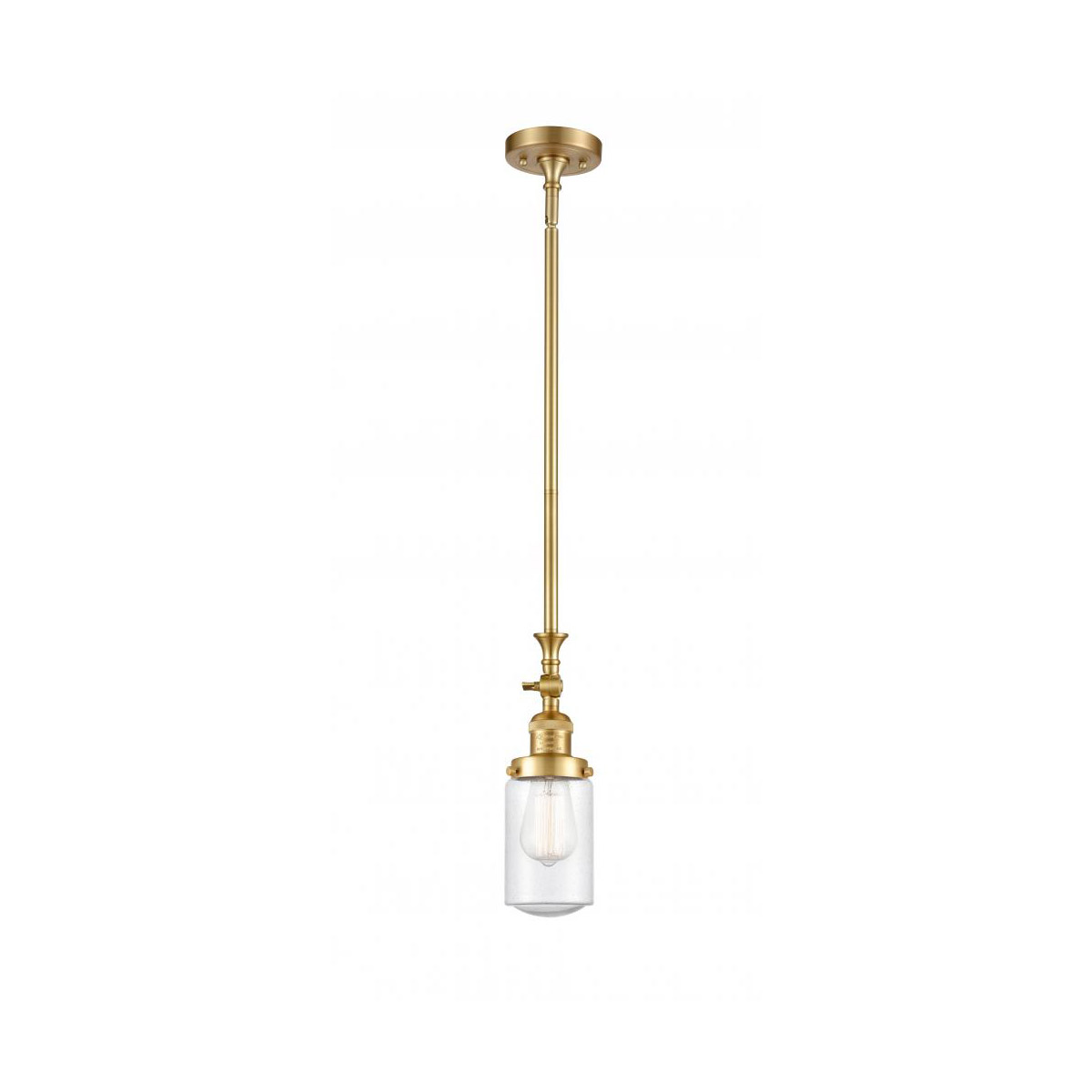 Innovations Lighting 206-SG-G314 Franklin Restoration Dover 1 Light 5 inch Satin Gold Mini Pendant Ceiling Light in Seedy Glass, Franklin Restoration