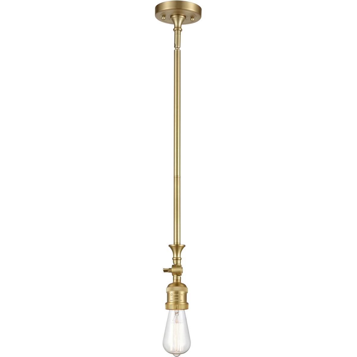 Innovations Lighting 206-SG-LED Franklin Restoration Bare Bulb LED 4 inch Satin Gold Mini Pendant Ceiling Light