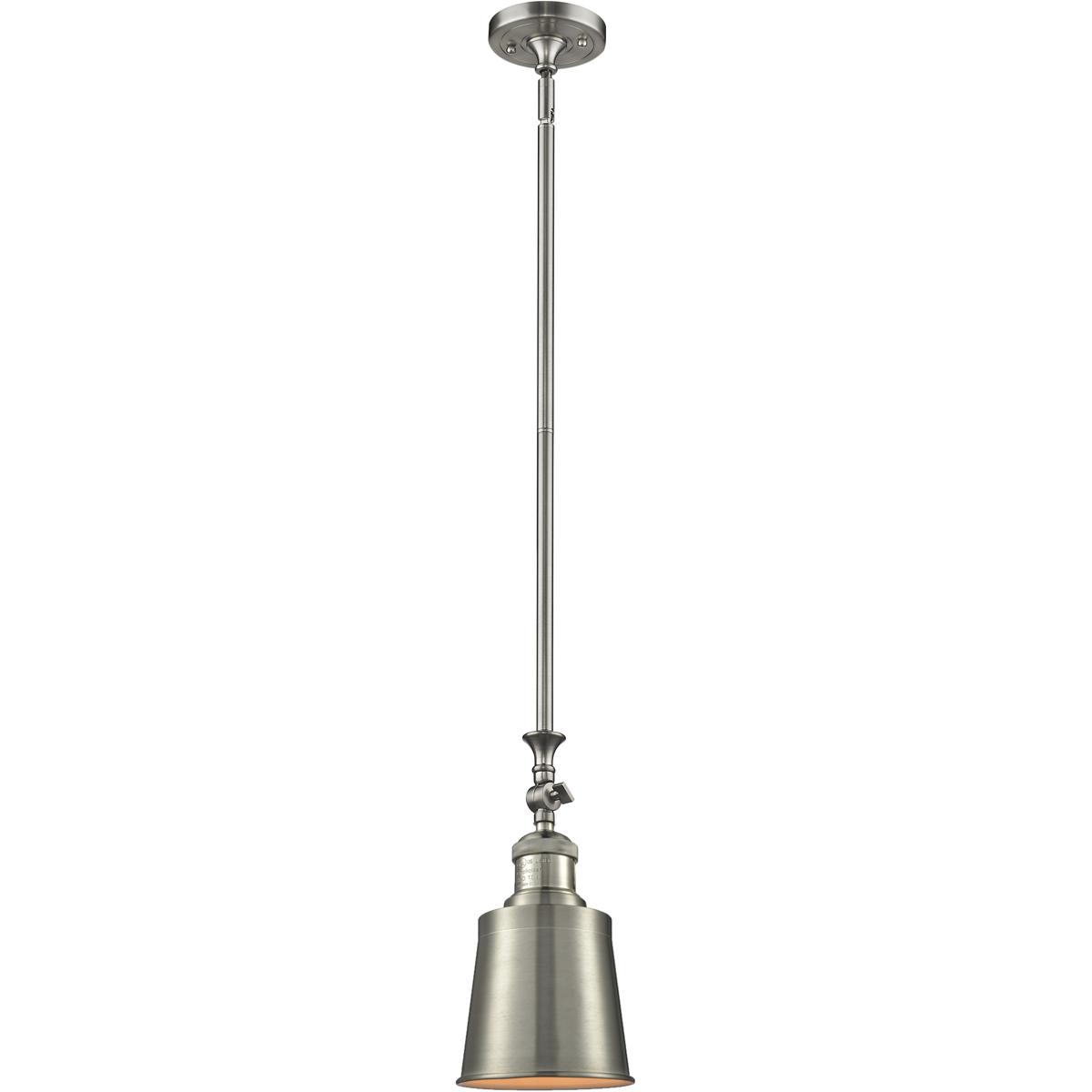 Innovations Lighting 206-SN-M9-SN-LED Franklin Restoration Addison LED 5 inch Brushed Satin Nickel Mini Pendant Ceiling Light, Franklin Restoration