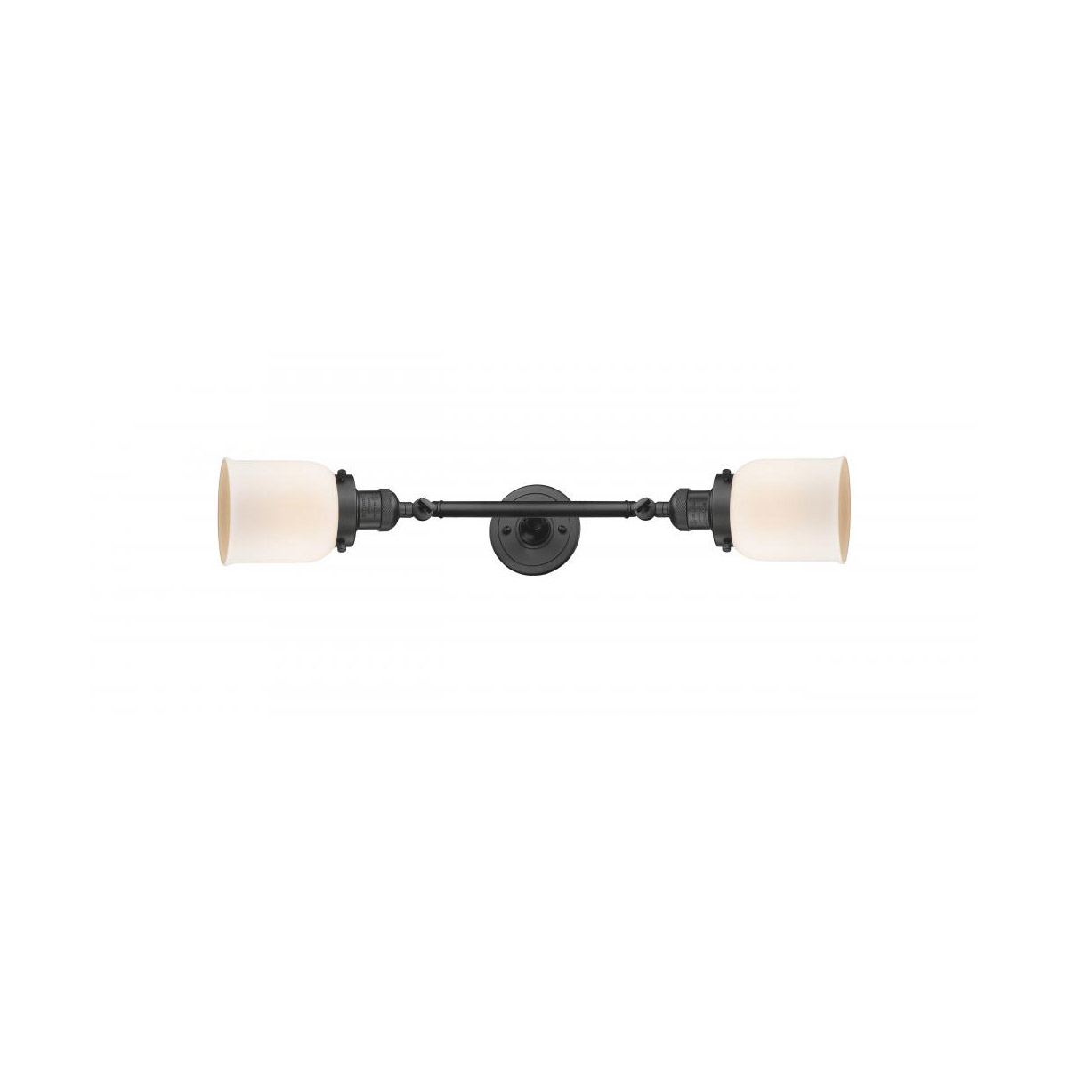 Innovations Lighting 208L-OB-G51-LED Franklin Restoration Small Bell LED 5 inch Oil Rubbed Bronze Bath Vanity Light Wall Light in Matte White Glass, F