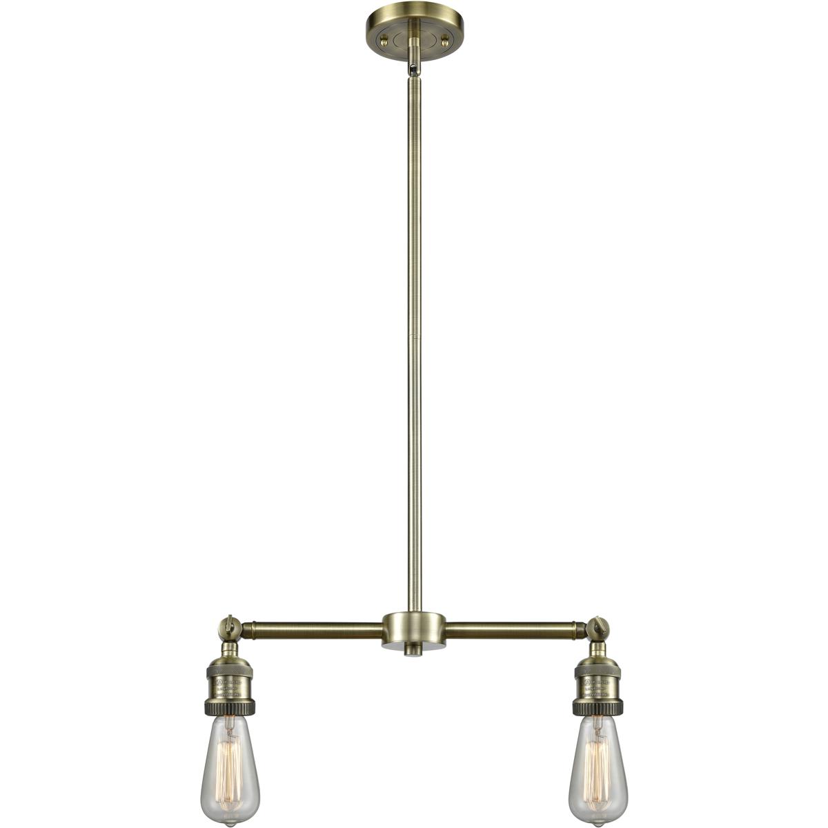 Innovations Lighting Bruno Marashlian Bare Bulb 8 Inch 3 Light Linear Suspension Light Bare Bulb - 209-AB - Traditional