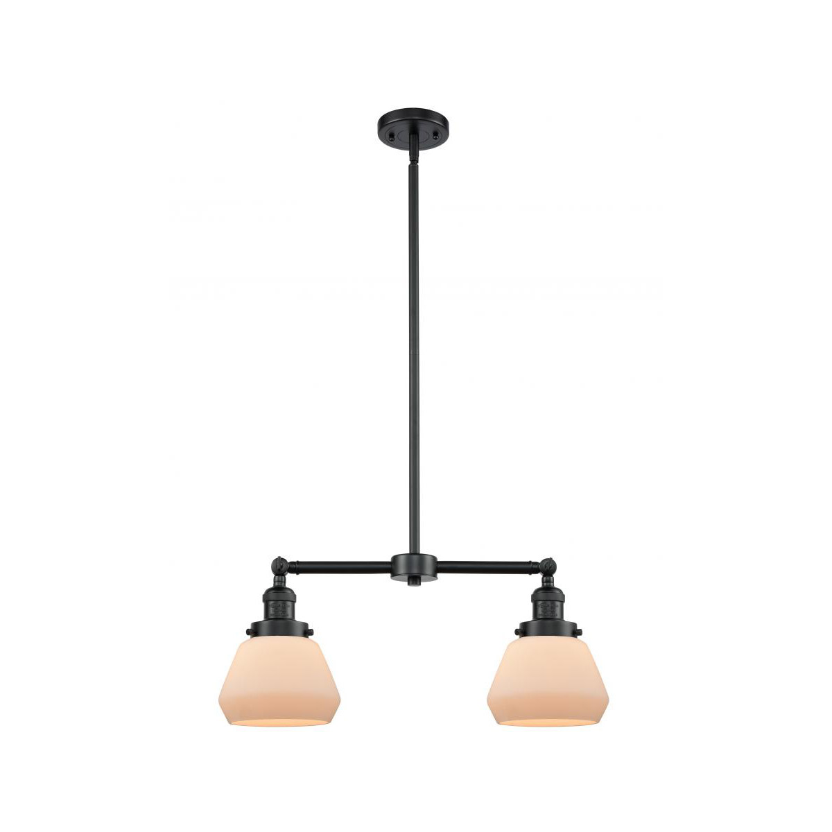 Innovations Lighting 209-OB-G171-LED Franklin Restoration Fulton LED 21 inch Oil Rubbed Bronze Chandelier Ceiling Light in Matte White Glass, Franklin