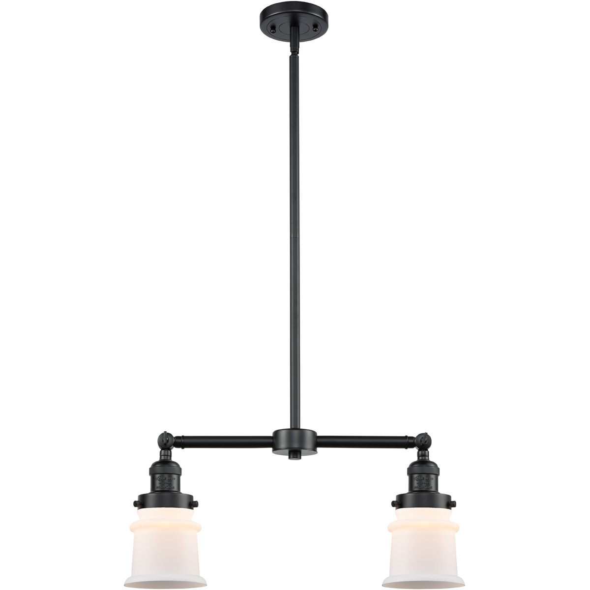 Innovations Lighting 209-OB-G181S-LED Franklin Restoration Small Canton LED 21 inch Oil Rubbed Bronze Chandelier Ceiling Light in Matte White Glass, F