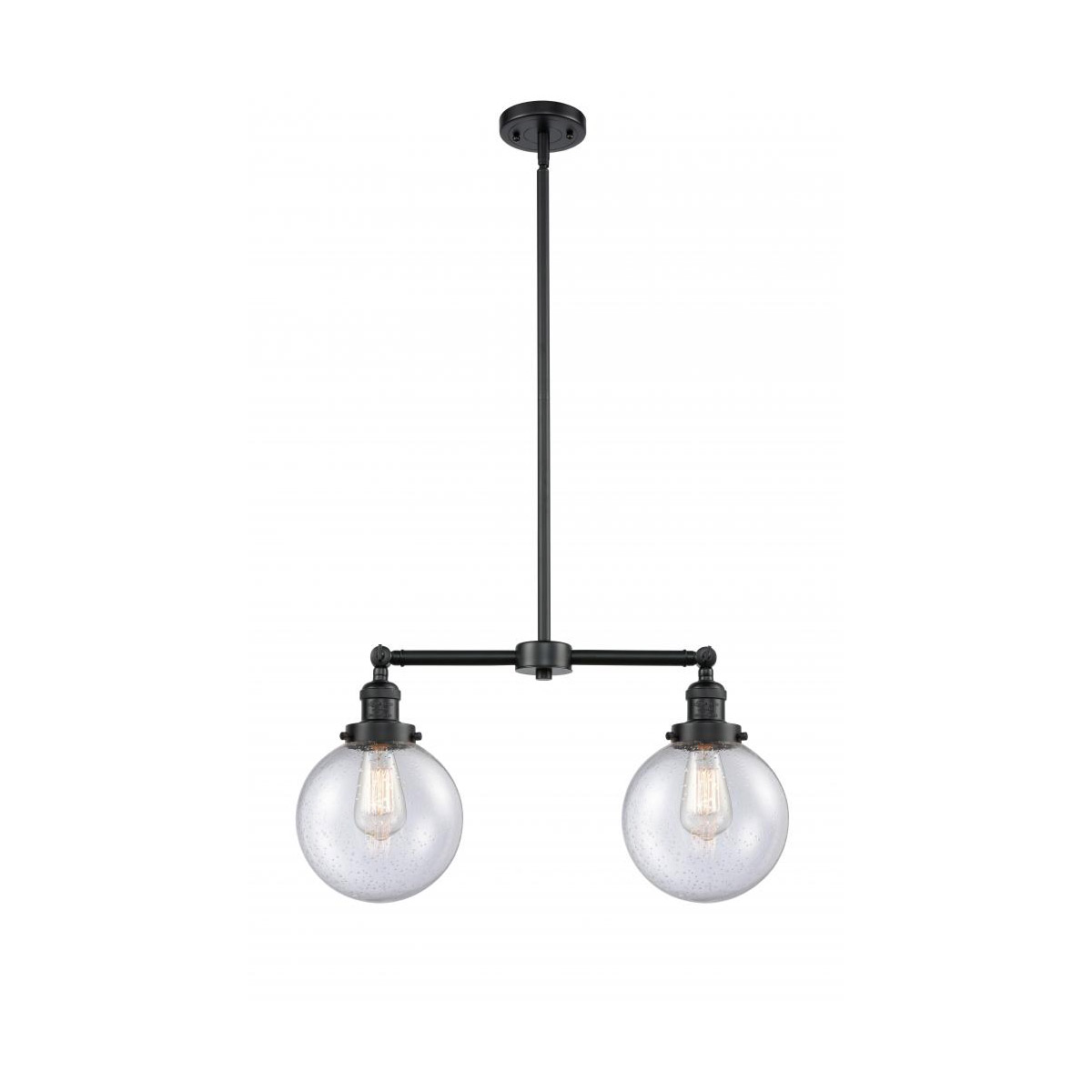 Innovations Lighting 209-OB-G204-8 Franklin Restoration Large Beacon 2 Light 43 inch Oil Rubbed Bronze Island Light Ceiling Light in Seedy Glass, Fran