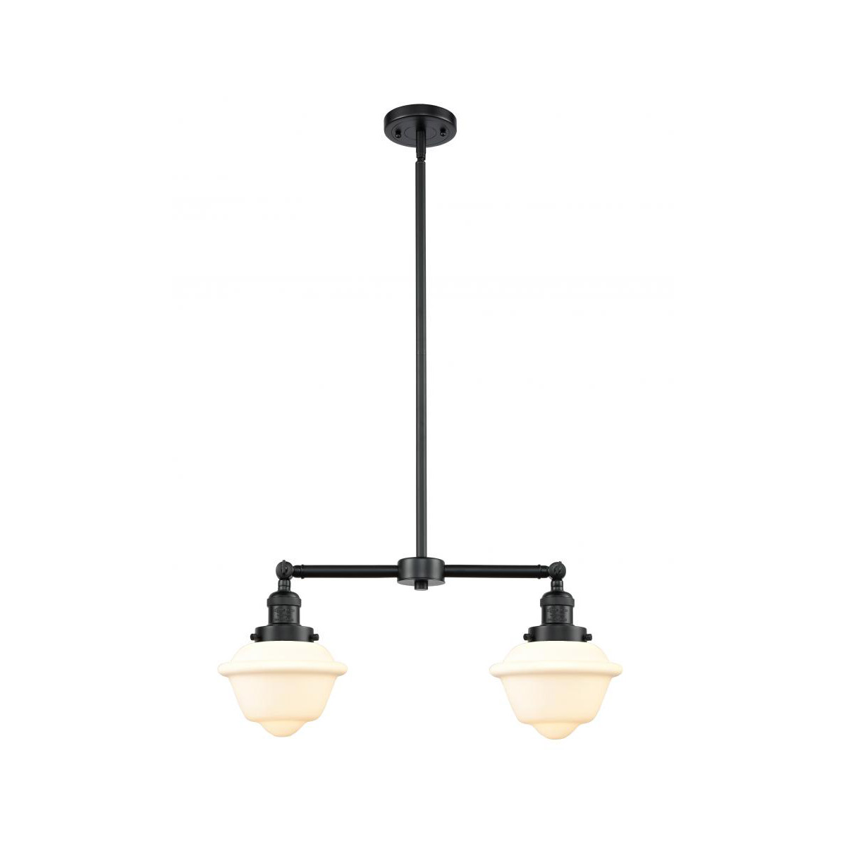Innovations Lighting 209-OB-G531-LED Franklin Restoration Small Oxford LED 24 inch Oil Rubbed Bronze Chandelier Ceiling Light in Matte White Glass, Fr