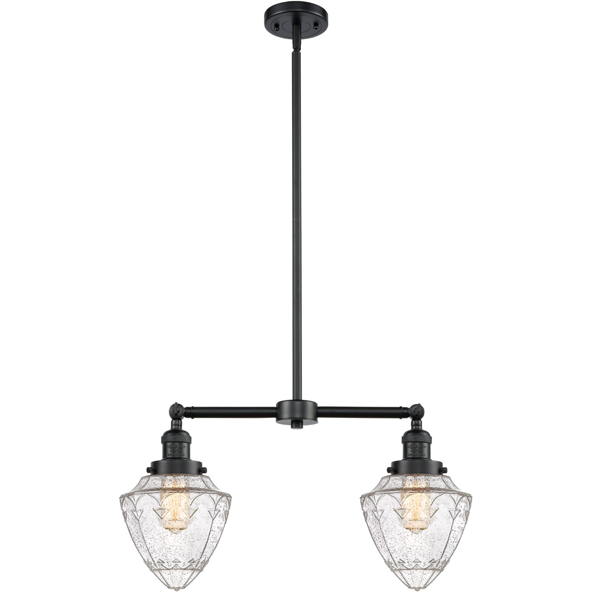 Innovations Lighting Bruno Marashlian Bullet 24 Inch 2 Light Linear Suspension Light Bullet - 209-OB-G664-7 - Modern Contemporary
