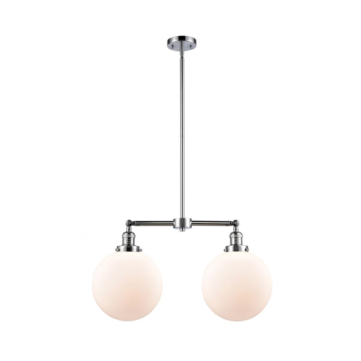 Innovations Lighting 209-PC-G201-10 Franklin Restoration X-Large Beacon 2 Light 25 inch Polished Chrome Island Light Ceiling Light in Matte White Glas