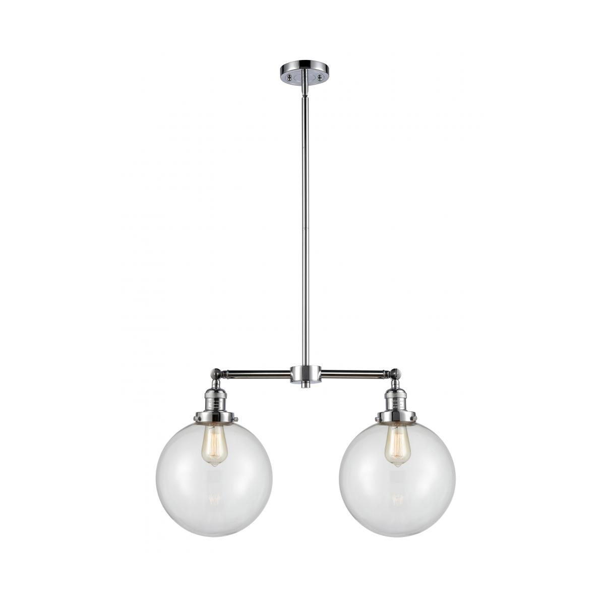 Innovations Lighting 209-PC-G202-10 Franklin Restoration X-Large Beacon 2 Light 25 inch Polished Chrome Island Light Ceiling Light in Clear Glass, Fra