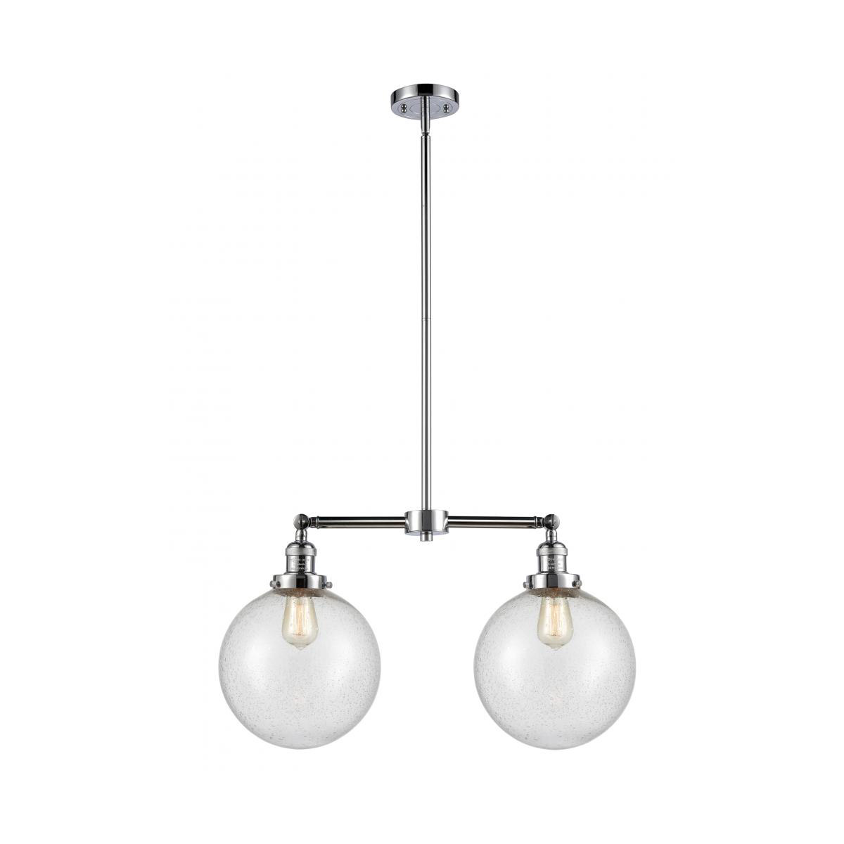 Innovations Lighting 209-PC-G204-10 Franklin Restoration X-Large Beacon 2 Light 25 inch Polished Chrome Island Light Ceiling Light in Seedy Glass, Fra