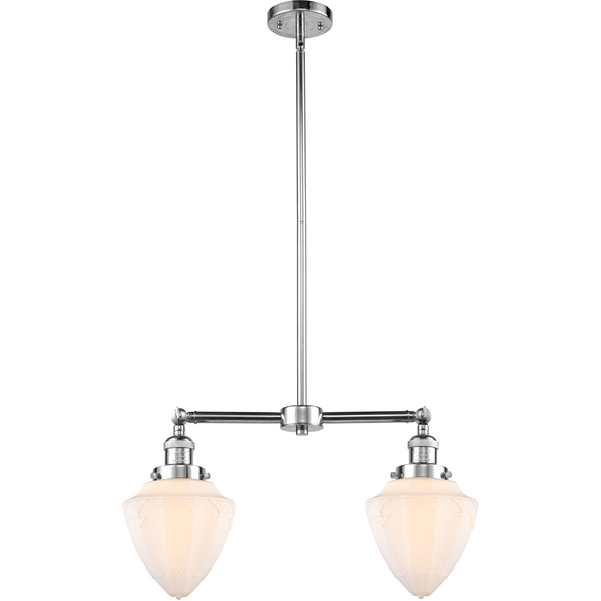 Innovations Lighting Bruno Marashlian Bullet 24 Inch 2 Light Linear Suspension Light Bullet - 209-PC-G661-7 - Modern Contemporary