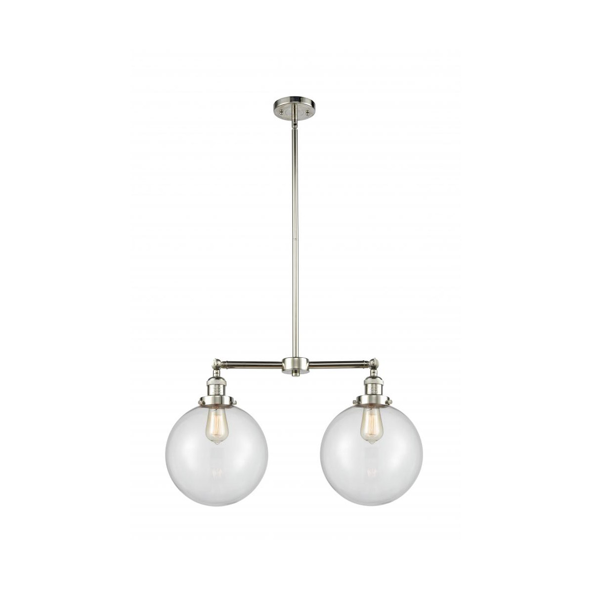 Innovations Lighting 209-PN-G202-10 Franklin Restoration X-Large Beacon 2 Light 25 inch Polished Nickel Island Light Ceiling Light in Clear Glass, Fra
