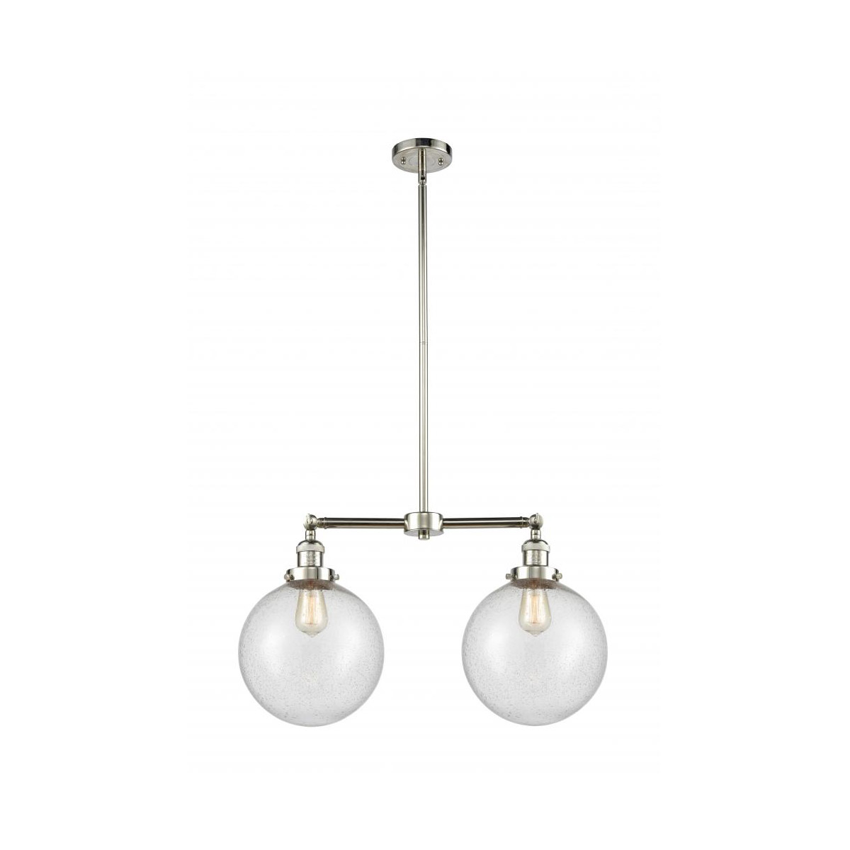Innovations Lighting 209-PN-G204-10 Franklin Restoration X-Large Beacon 2 Light 25 inch Polished Nickel Island Light Ceiling Light in Seedy Glass, Fra