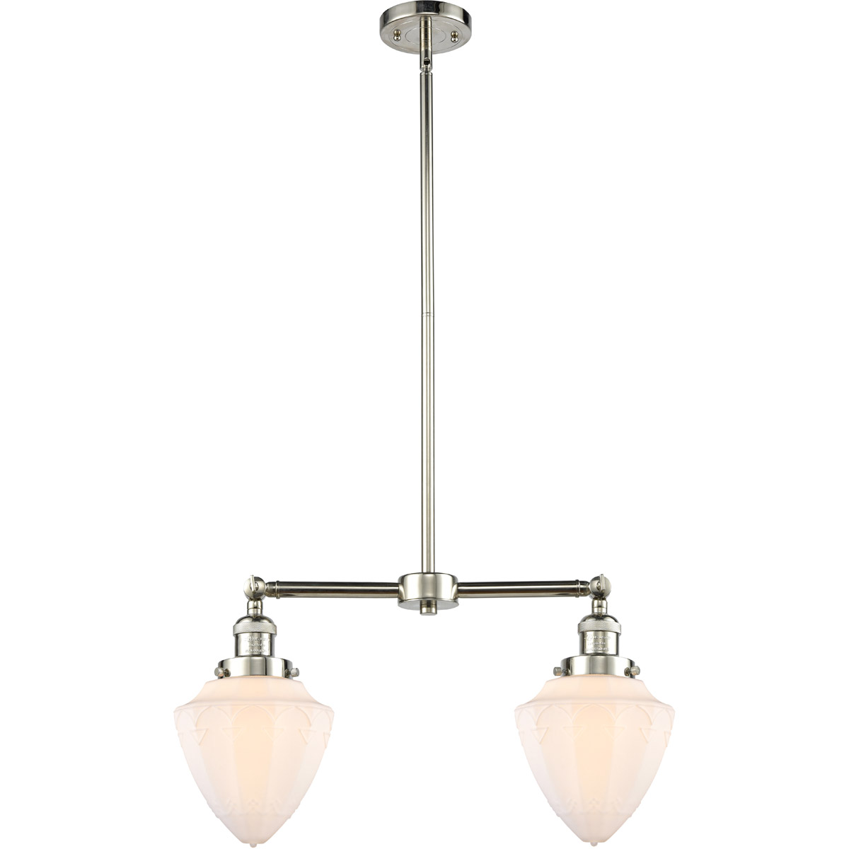 Innovations Lighting Bruno Marashlian Bullet 24 Inch 2 Light Linear Suspension Light Bullet - 209-PN-G661-7 - Modern Contemporary