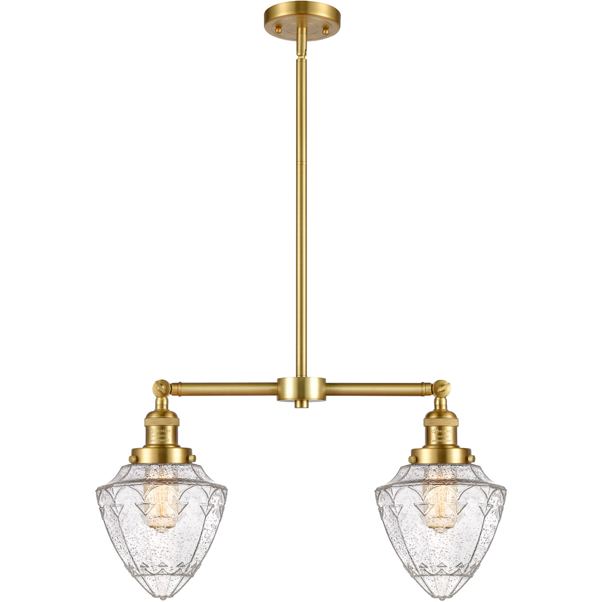 Innovations Lighting Bruno Marashlian Bullet 24 Inch 2 Light Linear Suspension Light Bullet - 209-SG-G664-7 - Modern Contemporary