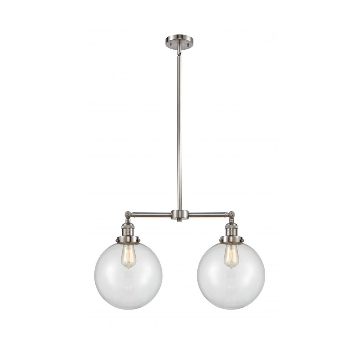 Innovations Lighting 209-SN-G202-10 Franklin Restoration X-Large Beacon 2 Light 25 inch Brushed Satin Nickel Island Light Ceiling Light in Clear Glass