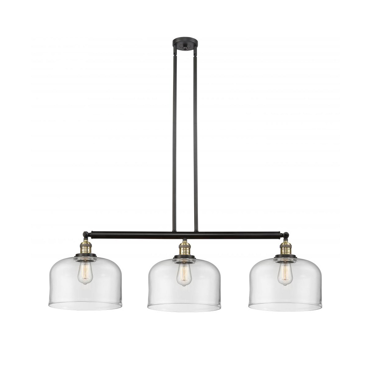 Innovations Lighting 213-BAB-G72-L-LED Franklin Restoration X-Large Bell LED 42 inch Black Antique Brass Island Light Ceiling Light in Clear Glass, Fr