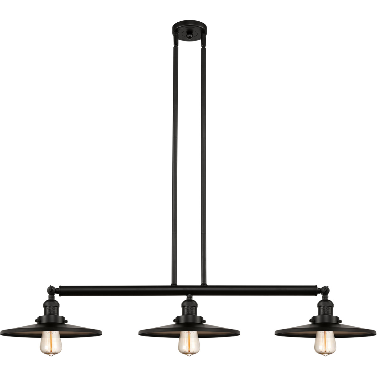 Innovations Lighting 213-AC-MFR-AC-12 Franklin Restoration Appalachian 3 Light 45 inch Antique Copper Island Light Ceiling Light