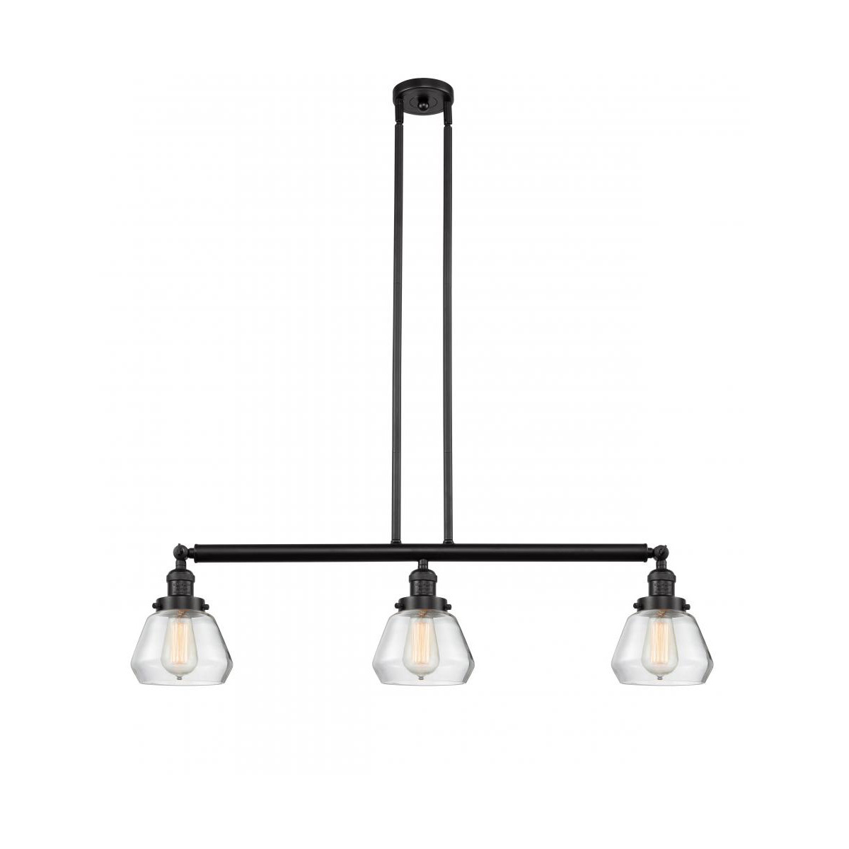 Innovations Lighting 213-OB-G172-LED Franklin Restoration Fulton LED 39 inch Oil Rubbed Bronze Island Light Ceiling Light in Clear Glass, Franklin Res