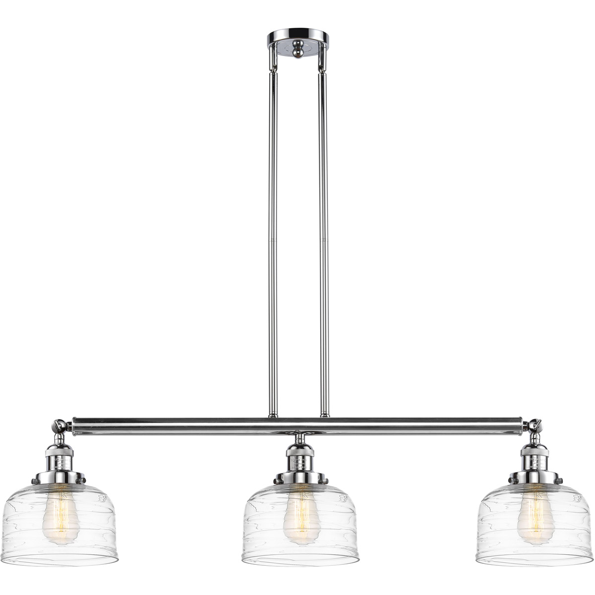 Innovations Lighting Bruno Marashlian Large Bell 41 Inch 3 Light Linear Suspension Light Large Bell - 213-PC-G713 - Restoration-Vintage