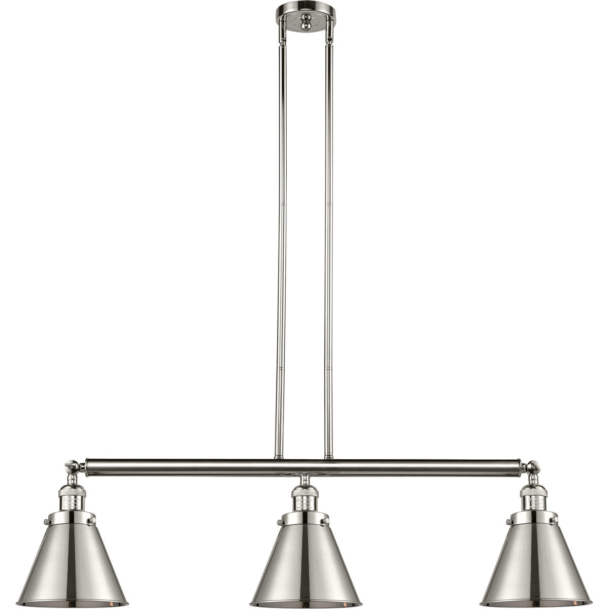 Innovations Lighting 213-PN-M13-PN-LED Franklin Restoration Appalachian LED 40 inch Polished Nickel Island Light Ceiling Light, Franklin Restoration