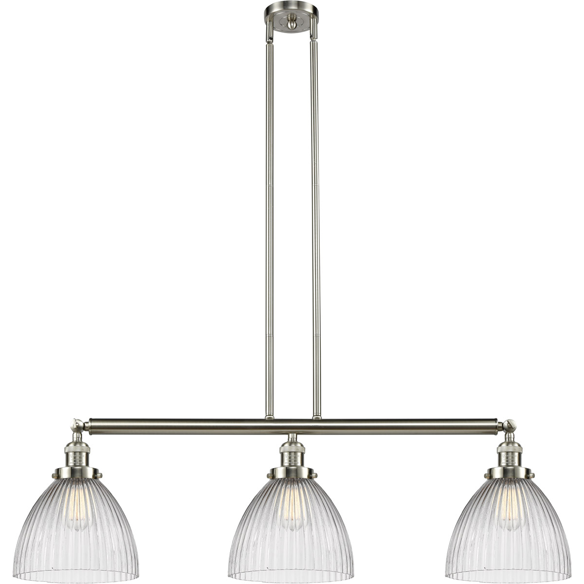 Innovations Lighting 213-SN-G222-LED Franklin Restoration Seneca Falls LED 39 inch Brushed Satin Nickel Island Light Ceiling Light, Franklin Restorati