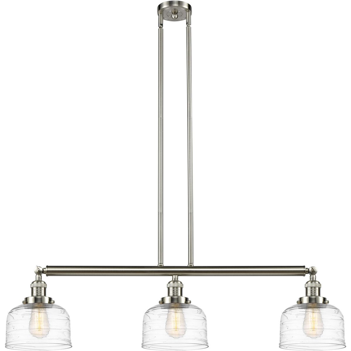 Innovations Lighting Bruno Marashlian Large Bell 41 Inch 3 Light Linear Suspension Light Large Bell - 213-SN-G713 - Restoration-Vintage