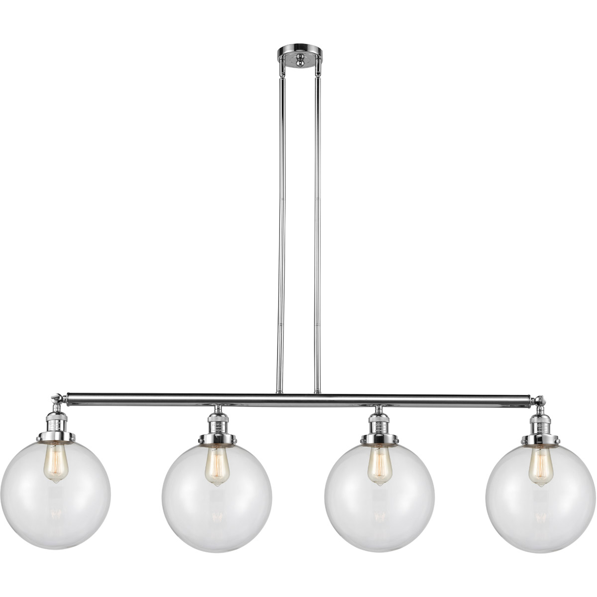 Innovations Lighting 214-PC-G202-10-LED Franklin Restoration X-Large Beacon LED 54 inch Polished Chrome Island Light Ceiling Light in Clear Glass, Fra