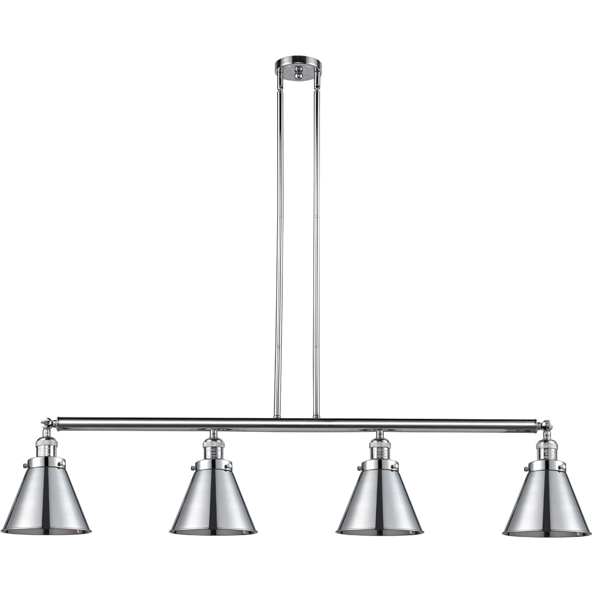 Innovations Lighting 214-PC-M13-PC Franklin Restoration Appalachian 4 Light 52 inch Polished Chrome Island Light Ceiling Light, Franklin Restoration