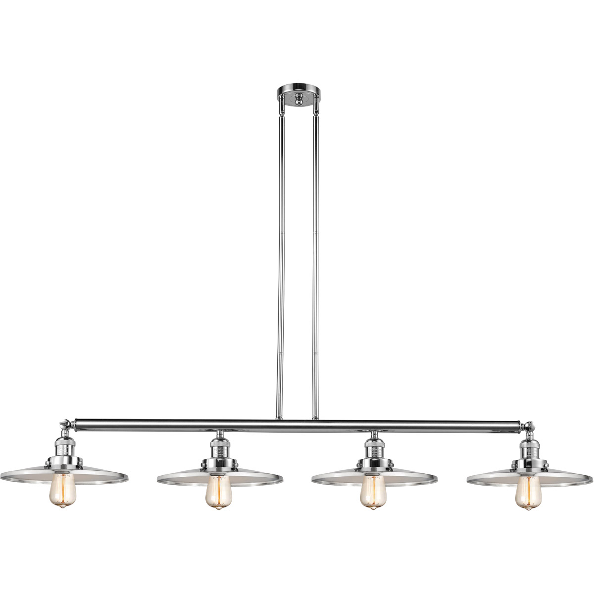 Innovations Lighting 214-PC-MFR-PC-12 Franklin Restoration Appalachian 4 Light 56.5 inch Polished Chrome Island Light Ceiling Light