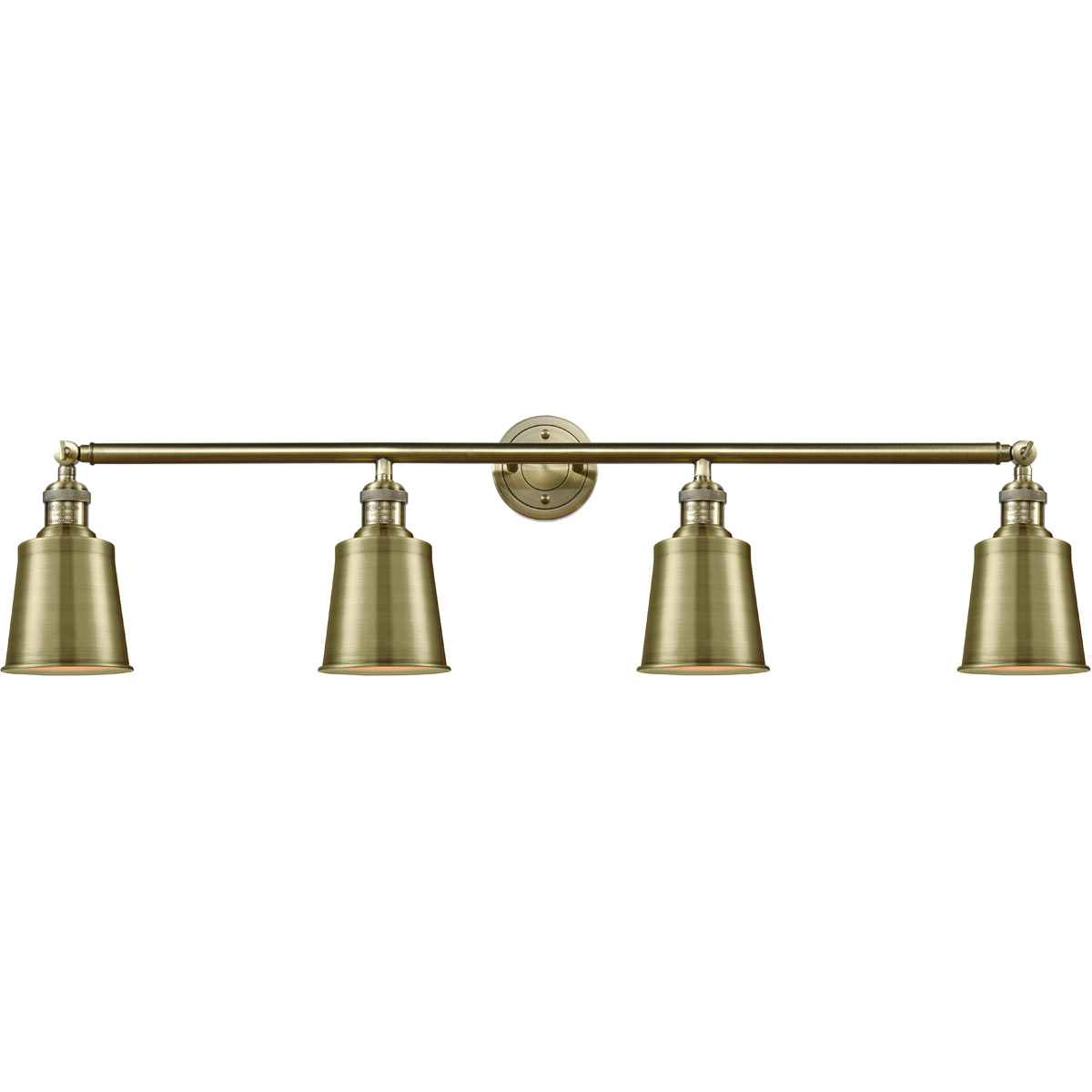 Innovations Lighting 215-AB-M9-AB-LED Franklin Restoration Addison LED 42 inch Antique Brass Bath Vanity Light Wall Light, Franklin Restoration
