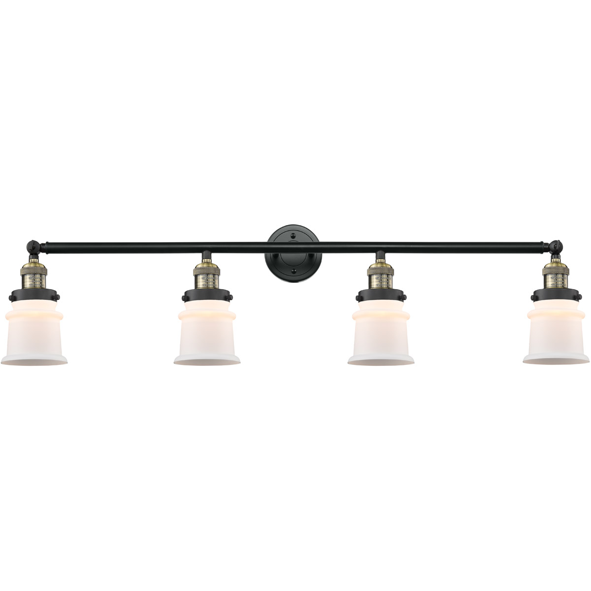 Innovations Lighting 215-BAB-G181S-LED Franklin Restoration Small Canton LED 42 inch Black Antique Brass Bath Vanity Light Wall Light in Matte White G