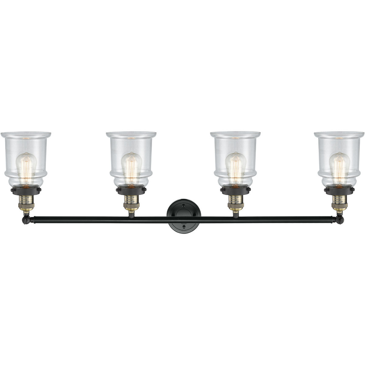 Innovations Lighting 215-BAB-G182 Franklin Restoration Canton 4 Light 42 inch Black Antique Brass Bath Vanity Light Wall Light in Clear Glass, Frankli