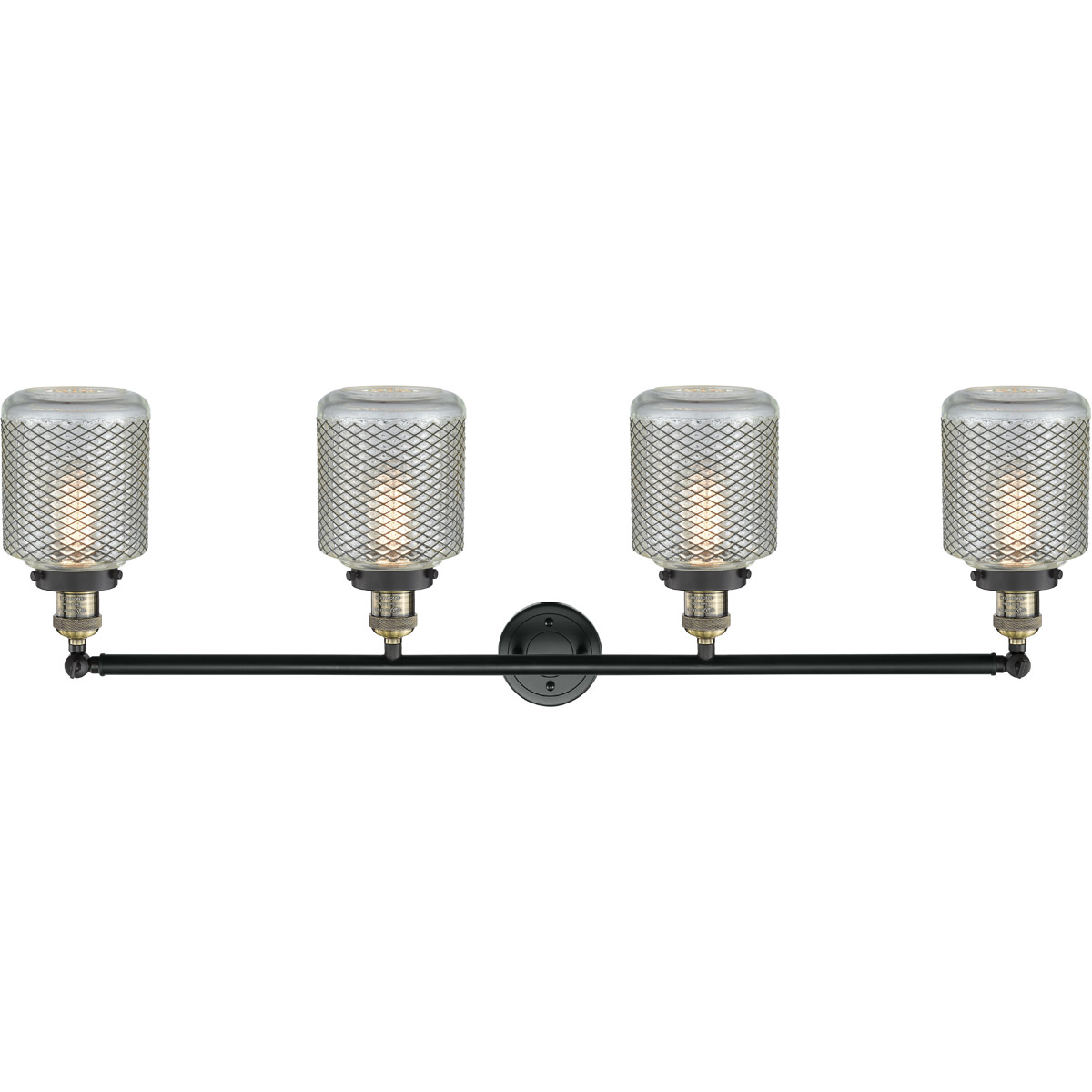 Innovations Lighting 215-BAB-G262-LED Franklin Restoration Stanton LED 44 inch Black Antique Brass Bath Vanity Light Wall Light, Franklin Restoration