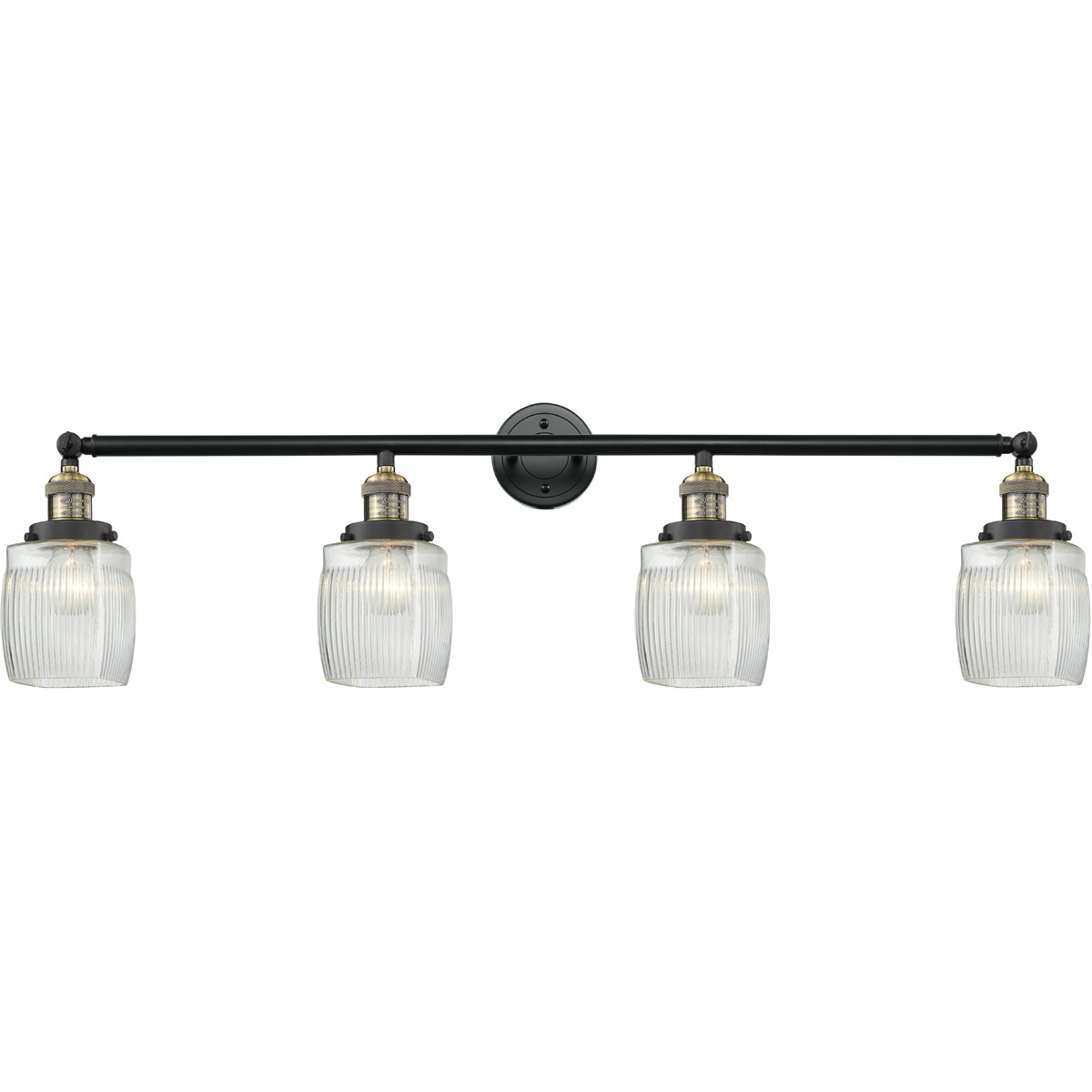 Innovations Lighting 215-BAB-G302-LED Franklin Restoration Colton LED 42 inch Black Antique Brass Bath Vanity Light Wall Light, Franklin Restoration