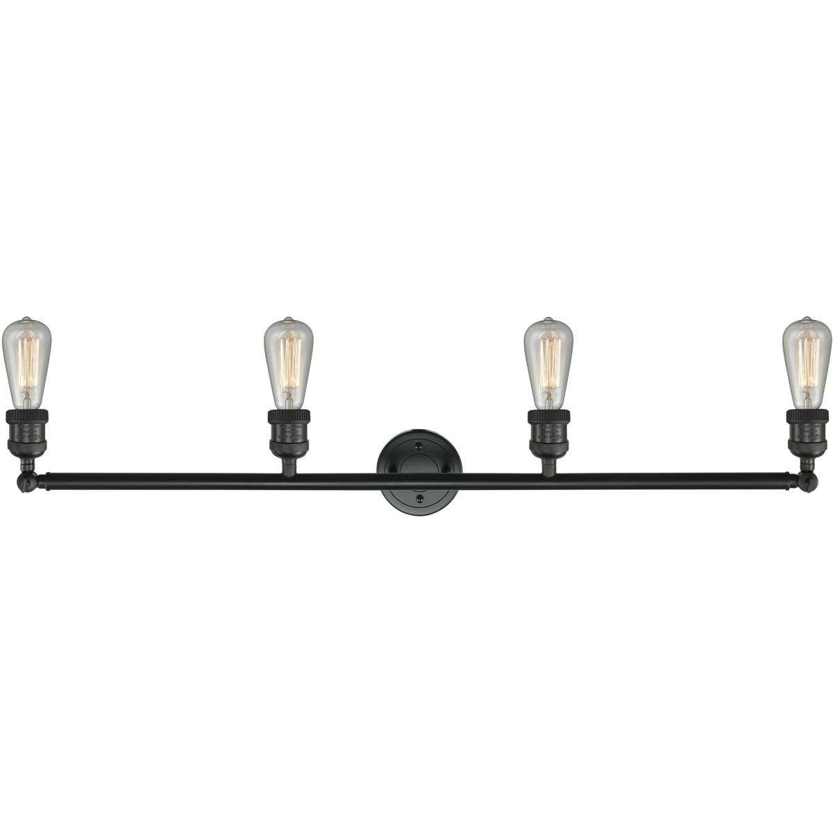 Innovations Lighting 215-BK-LED Franklin Restoration Bare Bulb LED 42 inch Matte Black Bath Vanity Light Wall Light