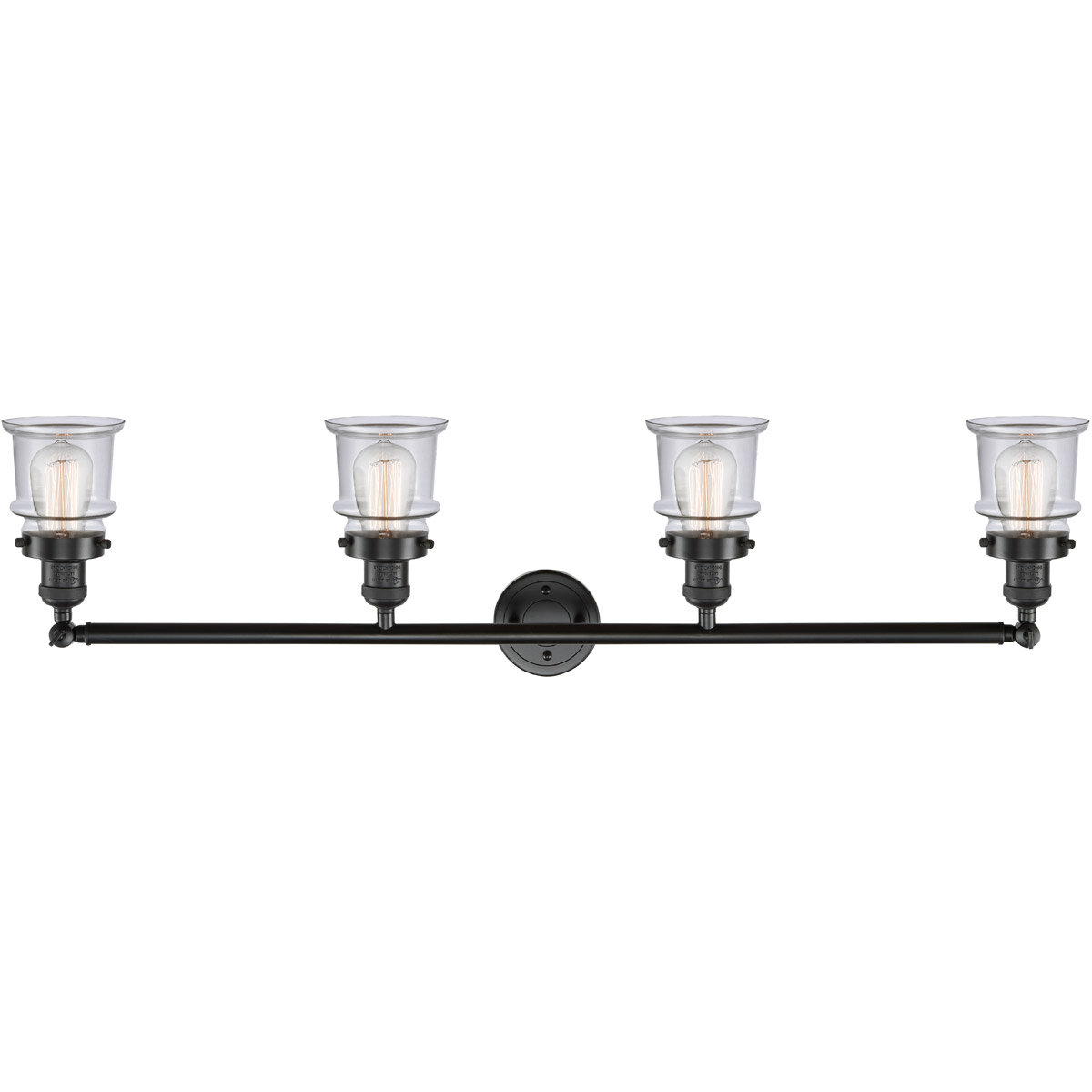Innovations Lighting 215-OB-G182S Franklin Restoration Small Canton 4 Light 42 inch Oil Rubbed Bronze Bath Vanity Light Wall Light in Clear Glass, Fra