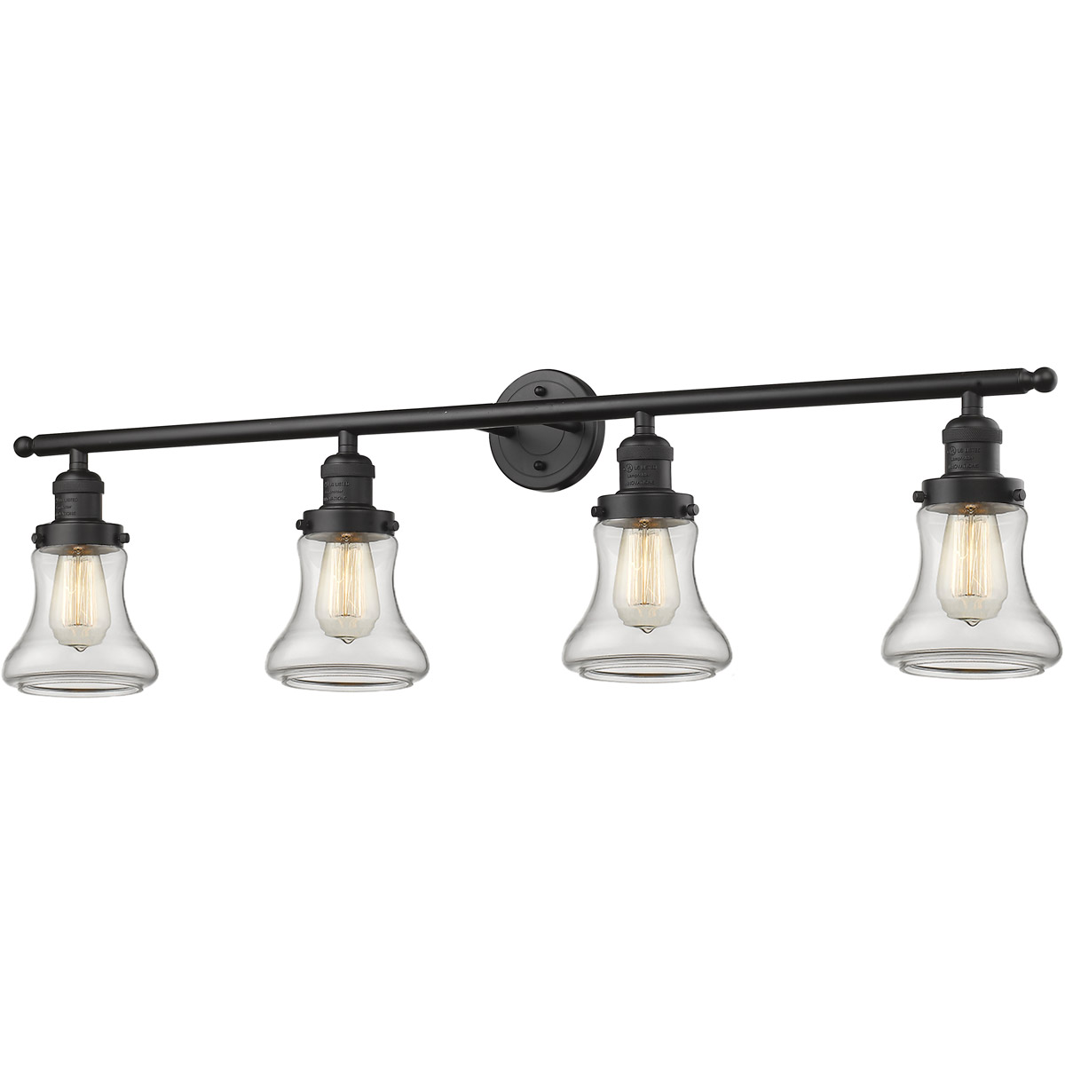 Innovations Lighting 215-OB-G192-LED Franklin Restoration Bellmont LED 42.25 inch Oil Rubbed Bronze Bath Vanity Light Wall Light in Clear Glass, Frank