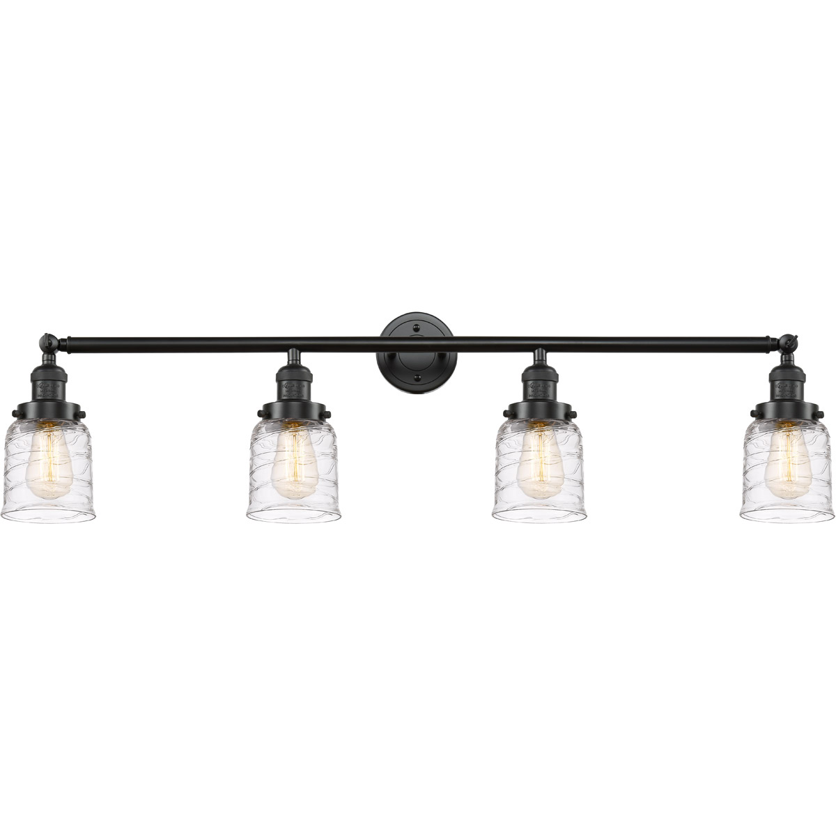 Innovations Lighting 215-OB-G513 Franklin Restoration Bell 4 Light 42 inch Oil Rubbed Bronze Bath Vanity Light Wall Light