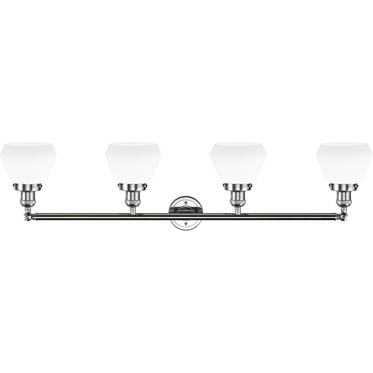 Innovations Lighting 215-PC-G171-LED Franklin Restoration Fulton LED 43 inch Polished Chrome Bath Vanity Light Wall Light in Matte White Glass, Frankl