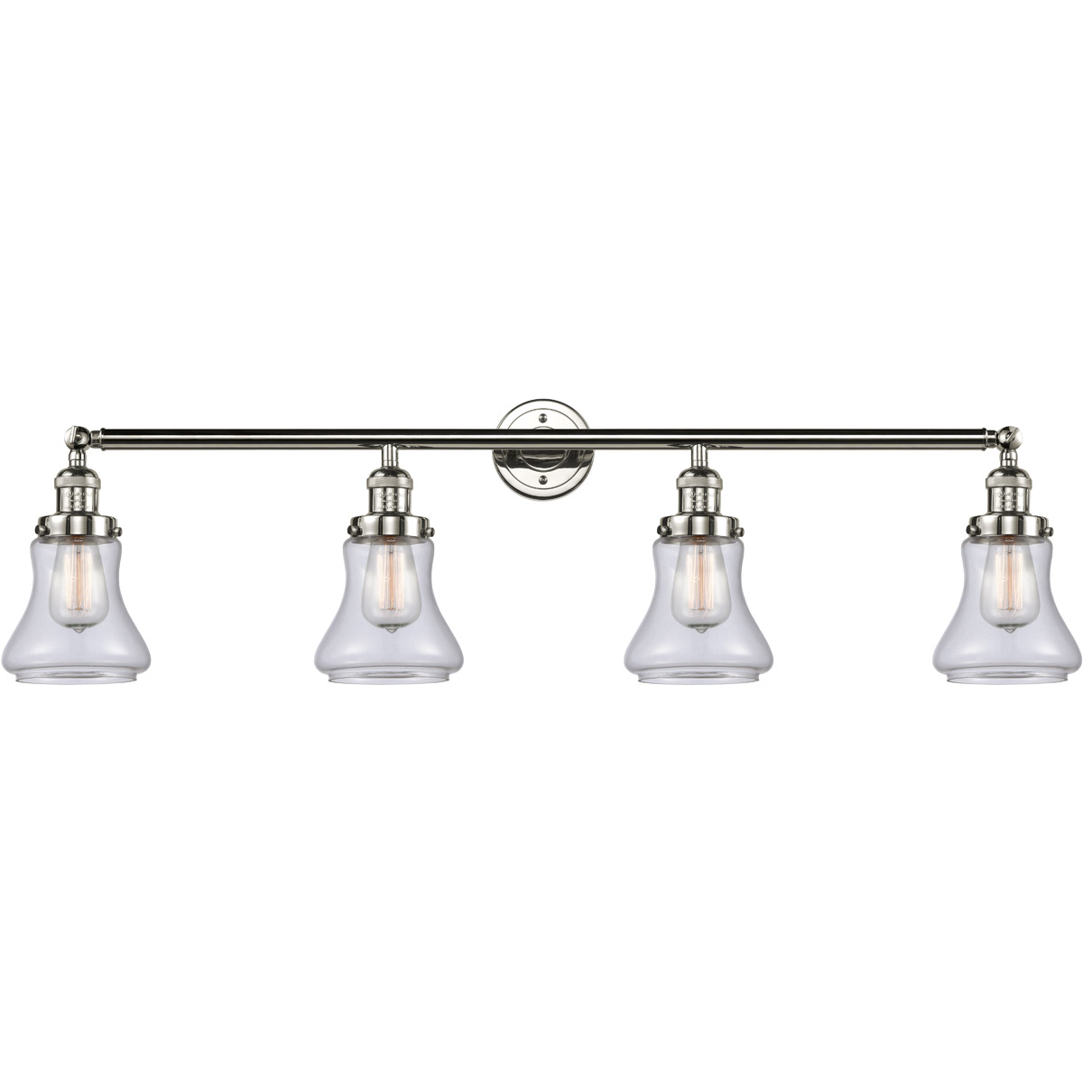Innovations Lighting 215-PN-G192-LED Franklin Restoration Bellmont LED 42.25 inch Polished Nickel Bath Vanity Light Wall Light in Clear Glass, Frankli