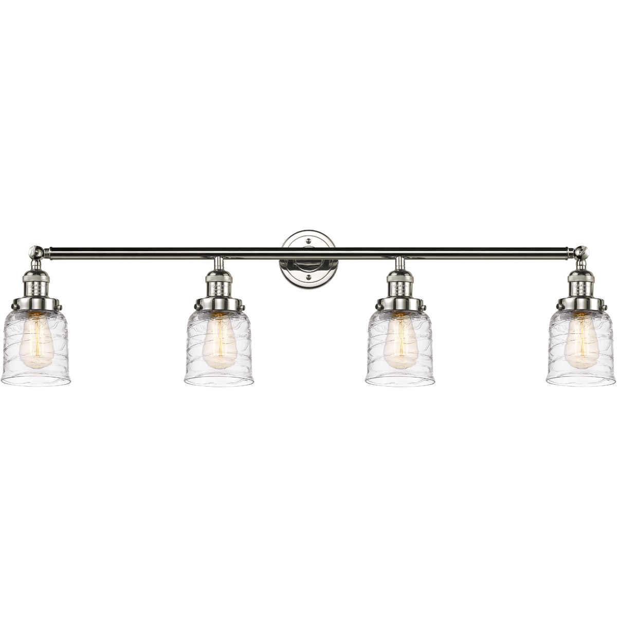 Innovations Lighting Bruno Marashlian Small Bell 42 Inch 4 Light Bath Vanity Light Small Bell - 215-PN-G513 - Restoration-Vintage