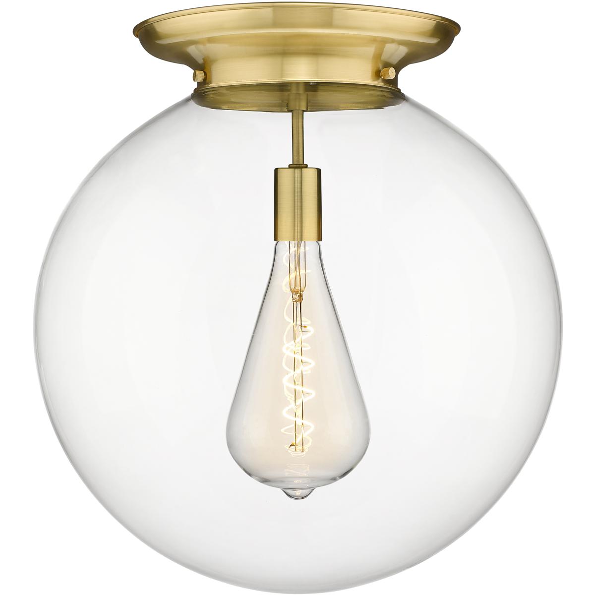 Innovations Lighting 221-1F-SG-G202-18 Beacon 1 Light 17.75 inch Satin Gold Flush Mount Ceiling Light