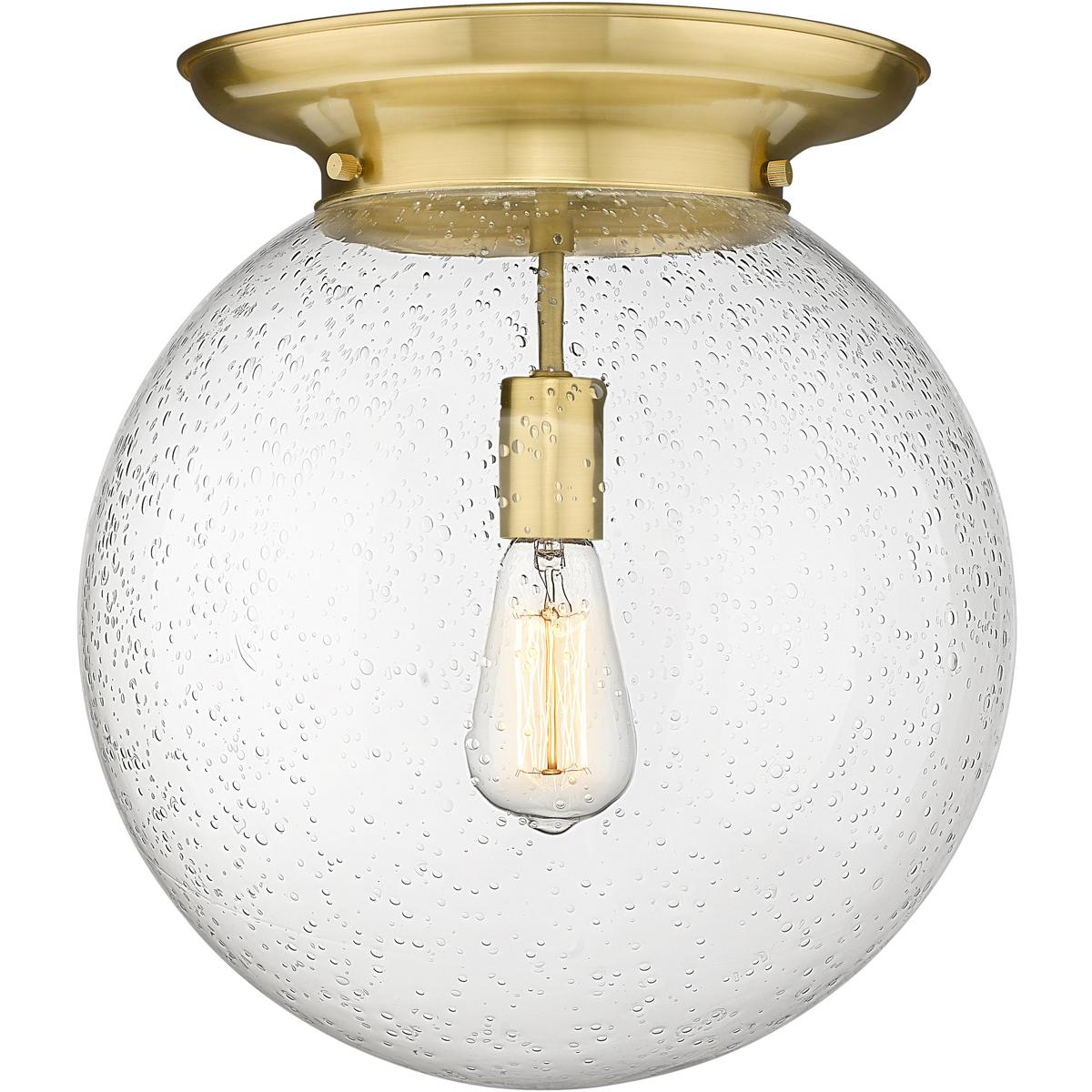 Innovations Lighting 221-1F-SG-G204-14 Beacon 1 Light 14 inch Satin Gold Flush Mount Ceiling Light