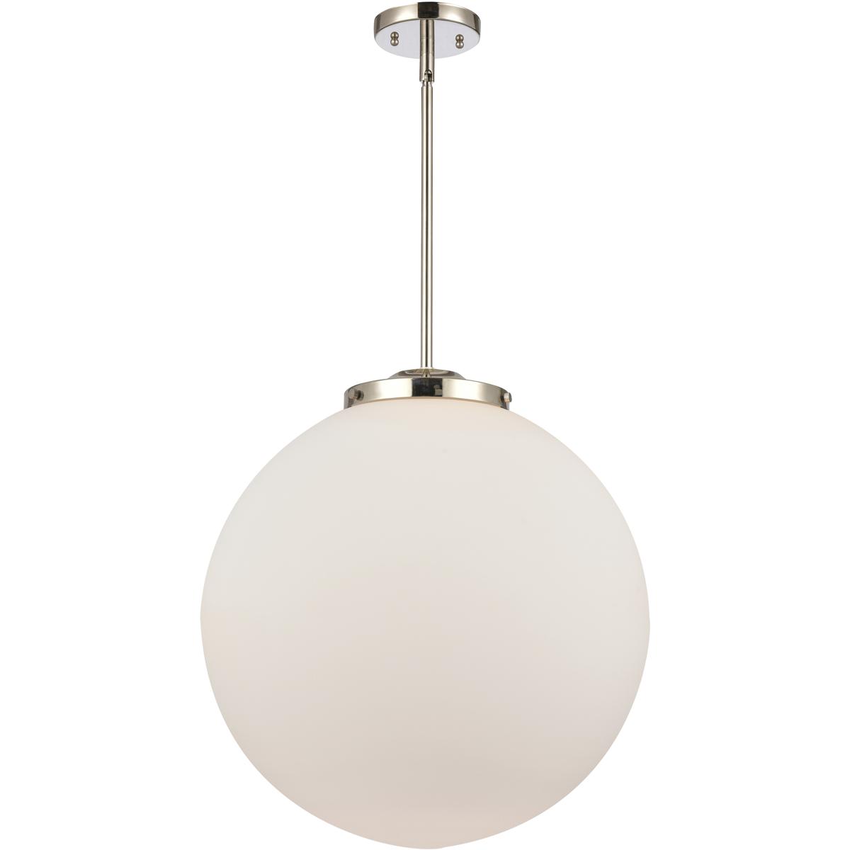 Innovations Lighting 221-1S-PN-G201-18 Franklin Restoration Beacon 1 Light 18 inch Polished Nickel Pendant Ceiling Light in Incandescent, Matte White