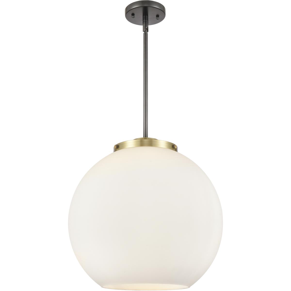 Innovations Lighting 221-3S-BAB-G121-16 Ballston Athens 3 Light 15.75 inch Black Antique Brass Statement Pendant Ceiling Light in Incandescent, Matte 